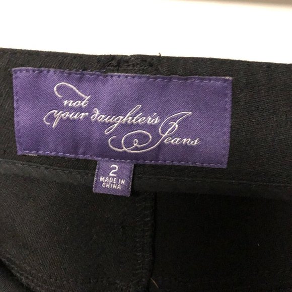 NYDJ BLACK STRETCH slim leg KNIT  PANTS SIZE 2 - Picture 3 of 7